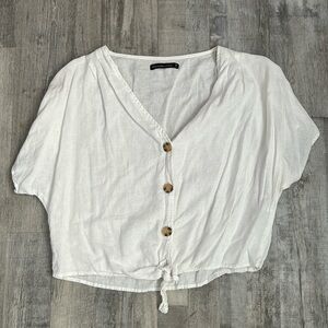 A&F Linen Button Front Top